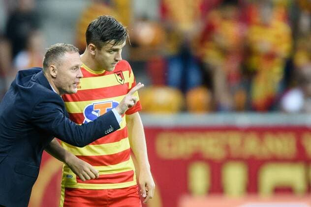 2017.07.20, Bialystok, Pilka nozna, UEFA Liga Europy Sezon 2017 2018, II Runda Elimacyjna Mecz Jagiellonia Bialystok - FK Gabala N z Trener (head coach) Ireneusz Mamrot, Fiodor Cernych Foto Rafal Oleksiewicz PressFocus NEWSPIX.PL 2017.07.20, Bialystok, Football, UEFA Europa League Season 2017 2018, Second Qualifying Round Jagiellonia Bialystok - FK Gabala Trener (head coach) Ireneusz Mamrot, Fiodor Cernych Credit Rafal Oleksiewicz PressFocus --- Newspix.pl  20170720PF_RO3151