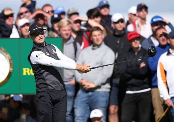 20th July 2017, Royal Birkdale Golf Club, Southport, England; The 146th Open Golf Championship, First round; Zak Johnson (USA) follows the flight of his tee shot on the par five 15th xDavidxBlunsdenx  ActionPlus11904087