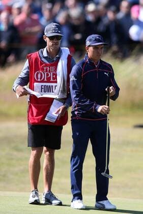 20th July 2017, Royal Birkdale Golf Club, Southport, England; The 146th Open Golf Championship, First round; Rickie Fowler (USA) surveys his putt for birdie on the par three 14th hole xDavidxBlunsdenx  ActionPlus11904092