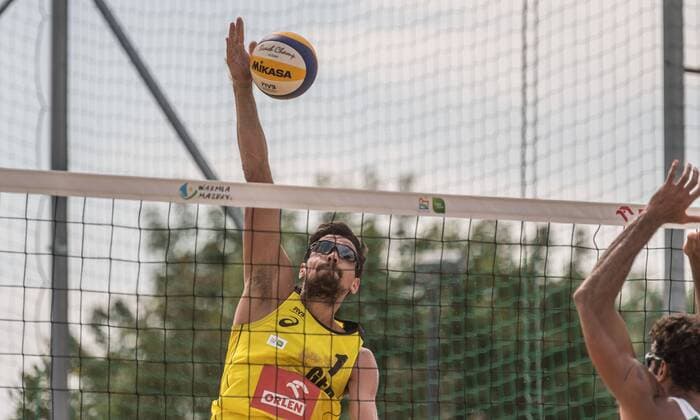 FIVB World Tour - Olsztyn 4-Star Open am 20.07.2017 Jonathan Erdmann (GER); FIVB World Tour - Olsztyn 4-Star Open am 20.07.2017, Olsztyn (Polen). xPWx