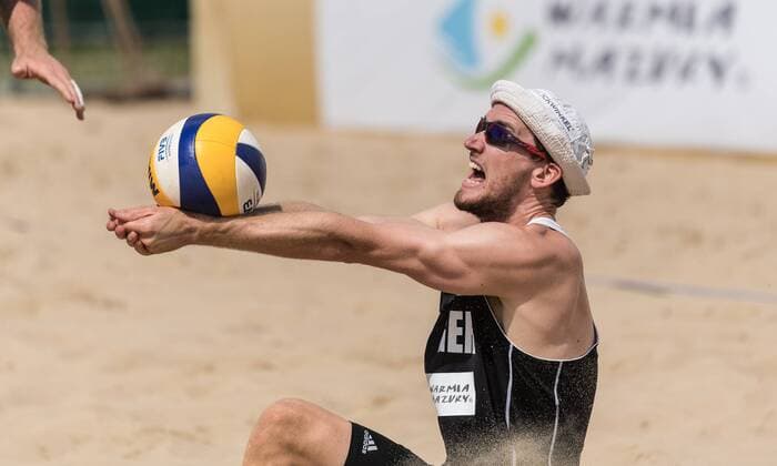 FIVB World Tour - Olsztyn 4-Star Open am 20.07.2017 Lars Flueggen (GER); FIVB World Tour - Olsztyn 4-Star Open am 20.07.2017, Olsztyn (Polen). xPWx