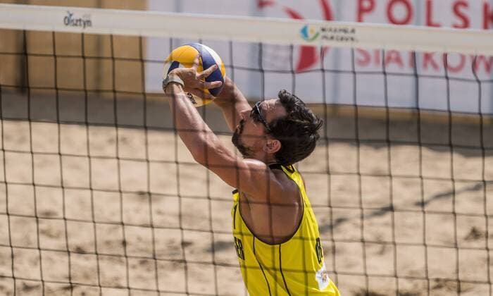 FIVB World Tour - Olsztyn 4-Star Open am 20.07.2017 Jonathan Erdmann (GER); FIVB World Tour - Olsztyn 4-Star Open am 20.07.2017, Olsztyn (Polen). xPWx