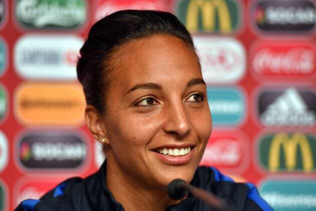 SOCCER - UEFA EURO EM Europameisterschaft Fussball 2017 UTRECHT,NETHERLANDS,21.JUL.17 - WOMEN SOCCER - UEFA Women s European Championship EM Europameisterschaft 2017, Group C, France vs Austria, preview, press conference PK Pressekonferenz team FRA. Image shows Sarah Bouhaddi (FRA). GEPAxpictures xFlorianxErtl