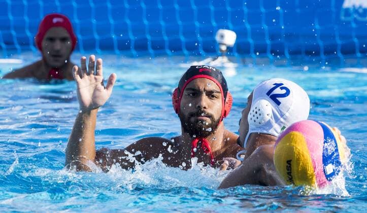 Preliminary Round WaterPolo Men s Brazil BRA (White Cup) Vs Canada CAN (Blue Cup) 10 Reuel Mark D™Souza CAN Canada Day 08 21 07 2017 XVII FINA World Championships Aquatics City Park - Varosliget Lake Budapest Hungary Photo Pasquale Mesiano Deepbluemedia Insidefoto psqualexmesiano