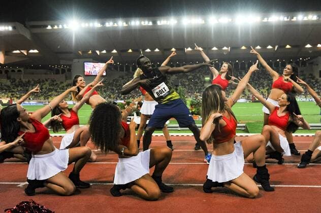 Usain Bolt (Jamaique) ATHLETISME : Ligue de diamant - Meeting Herculis de Monaco - Monaco - 21 07 2017 NorbertScanella Panoramic 