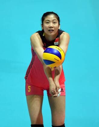 Gao Yi of China spikes against Japan during the Pool G1-Group 1 match of the FIVB Volleyball World Grand Prix Hong Kong 2017 in Hong Kong, China, 21 July 2017. China defeated Japan 3-1 (25-19, 25-20, 33-35, 25-21). China defeats Japan during FIVB Volleyball World Grand Prix Hong Kong 2017  pbu656152_05
