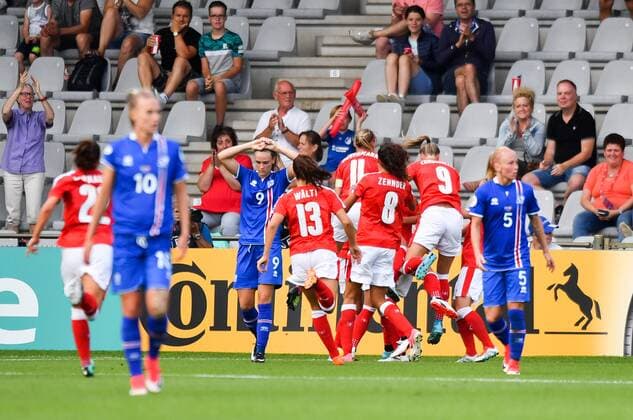 Jubel, Freuen, celebrate, happy, cheer , Goal Celebration Schweiz 1:2, Fussball, UEFA Women s EURO 2017, Island - Schweiz, xmkx