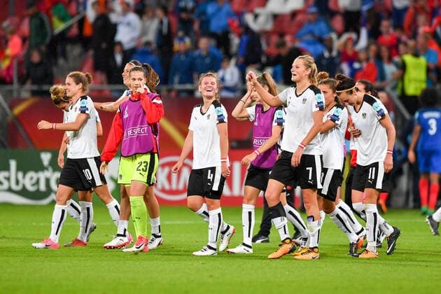 SOCCER - UEFA EURO EM Europameisterschaft Fussball 2017, FRA vs AUT UTRECHT,NETHERLANDS,22.JUL.17 - WOMEN SOCCER - UEFA Women s European Championship EM Europameisterschaft 2017, Group C, France vs Austria. Image shows the team of AUT. GEPAxpictures xFlorianxErtl
