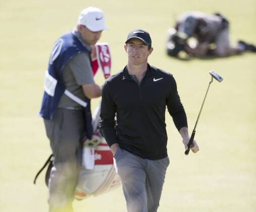 Rory McIlroy on the 8th at the 146th Open Championship at Royal Birkdale Golf Club,Southport,England on July 22, 2017  LON2017072206 HUGOxPHILPOTT