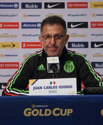 July 22, 2017 - Pasadena, California, U.S - Juan Carlos Osorio, coach of the national team Nationalteam of Mexico attends a Gold Cup soccer conference at the Rose Bowl in Pasadena California on Saturday, July 22, 2017. Juan Carlos Osorio press conference PK Pressekonferenz - ZUMAp124 20170722_zaa_p124_021 Copyright: xArianaxRuizx