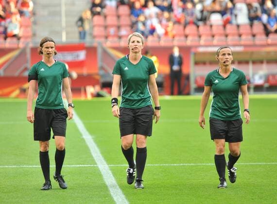 Womens Europeans Austria vs France Utrecht The Netherlands 22nd July 2017 Womens Europeans Austria vs France Referee team l-r Lucie Ratajova (CZE), Jana Adamkova (CZE), Maria Sukenikova (SVK) 