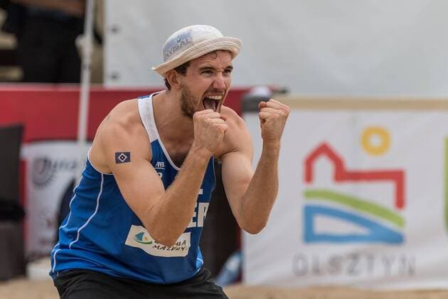 FIVB World Tour - Olsztyn 4-Star Open am 22.07.2017 Lars Flueggen (GER); FIVB World Tour - Olsztyn 4-Star Open am 22.07.2017, Olsztyn (Polen). xPWx