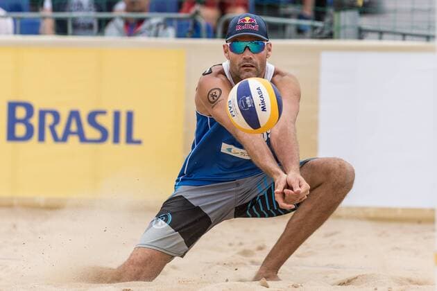 FIVB World Tour - Olsztyn 4-Star Open am 22.07.2017 Philip Dalhausser (USA); FIVB World Tour - Olsztyn 4-Star Open am 22.07.2017, Olsztyn (Polen). xPWx