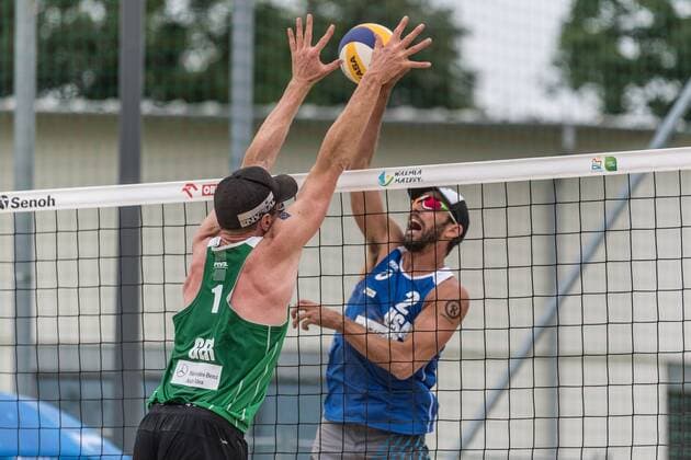 FIVB World Tour - Olsztyn 4-Star Open am 22.07.2017 Nicholas Lucena (USA); FIVB World Tour - Olsztyn 4-Star Open am 22.07.2017, Olsztyn (Polen). xPWx