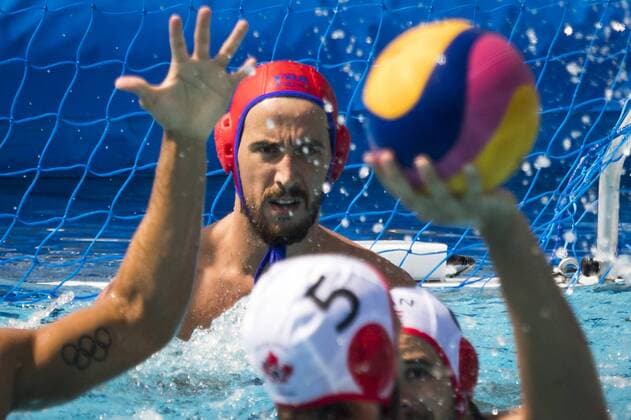 Preliminary Round WaterPolo Men s Canada CAN (White Cup) Vs France FRA (Blue Cup) 1 Remi Garsau FRA France Day 10 23 07 2017 XVII FINA World Championships Aquatics City Park - Varosliget Lake Budapest Hungary Photo Pasquale Mesiano Deepbluemedia Insidefoto pasqualexmesiano