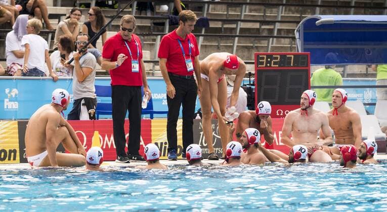 Preliminary Round WaterPolo Men s Canada CAN (White Cup) Vs France FRA (Blue Cup) Team Canada (CAN) Day 10 23 07 2017 XVII FINA World Championships Aquatics City Park - Varosliget Lake Budapest Hungary Photo Pasquale Mesiano Deepbluemedia Insidefoto pasqualexmesiano