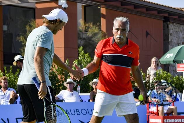 Mansour Bahrami - Lucas Pouille CELEBRITES : Classic Tennis Tour 2017 - Saint Tropez - 22 07 2017 NorbertScanella Panoramic 