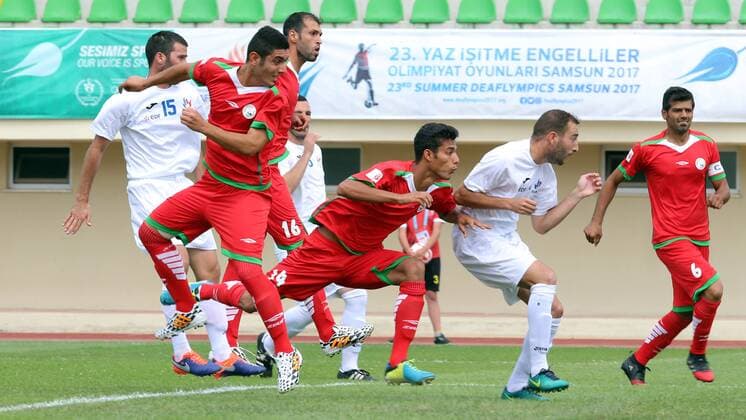 France - Iran Men s Soccer Game- Deaflympics 2017, Turkey Samsun.  DEAF013