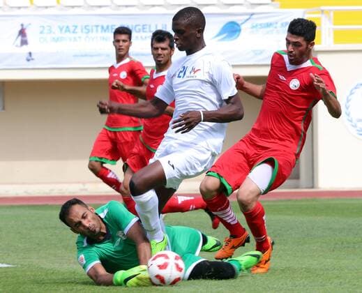 France - Iran Men s Soccer Game- Deaflympics 2017, Turkey Samsun.  DEAF014