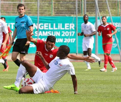 France - Iran Men s Soccer Game- Deaflympics 2017, Turkey Samsun.  DEAF023