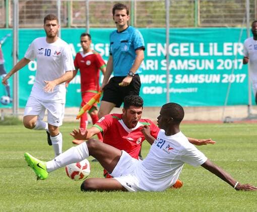France - Iran Men s Soccer Game- Deaflympics 2017, Turkey Samsun.  DEAF024