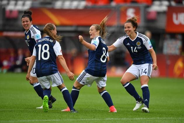 Jubel, Freuen, celebrate, happy, cheer , Goal Celebration Schottland, Fussball, UEFA Women s EURO 2017, Schottland - Portugal, xmkx