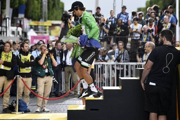 Australian Michael Matthews of Team Sunweb pictured after the twenty-first and final stage of the 104th edition of the Tour de France cycling race, from Montgeron to Paris (103km), France, Sunday 23 July 2017. This year s Tour de France takes place from July first to July 23rd. YORICKxJANSENS  x05137582x