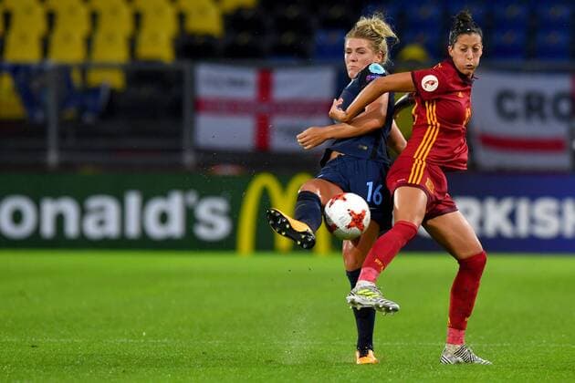 SOCCER - UEFA EURO EM Europameisterschaft Fussball 2017, ENG vs ESP BREDA,NETHERLANDS,23.JUL.17 - WOMEN SOCCER - UEFA Women s European Championship EM Europameisterschaft 2017, Group D, England vs Spain. Image shows Millie Bright (ENG) and Jennifer Hermoso (ESP). GEPAxpictures xFlorianxErtl