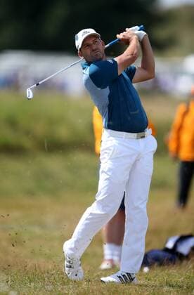 23rd July 2017, Royal Birkdale Golf Club, Southport, England; The 146th Open Golf Championship, fourth round ; Sergio Garcia (ESP) watches his second shot from the rough on the 8th hole xDavidxBlunsdenx  ActionPlus11905882