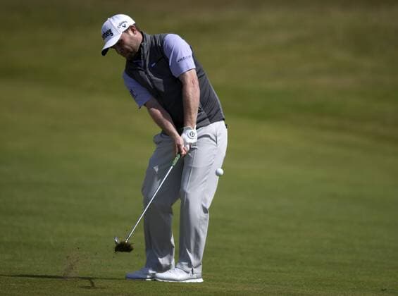 23rd July 2017, Royal Birkdale Golf Club, Southport, England; The 146th Open Golf Championship, fourth round ; Branden Grace (RSA) hits a pitch shot from the fairway on the second hole xDavidxBlunsdenx  ActionPlus11905896