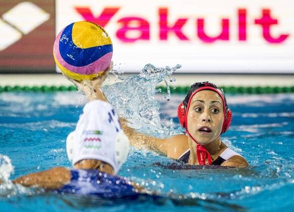 Quarterfinal WaterPolo Women s Hungary HUN (White Cup) Vs Canada CAN (Blue Cup) 7 Joelle Bekhazi CAN Canada Day 11 24 07 2017 XVII FINA World Championships Aquatics City Park - Varosliget Lake Budapest Hungary Photo Pasquale Mesiano Deepbluemedia Insidefoto pasqualexmesiano