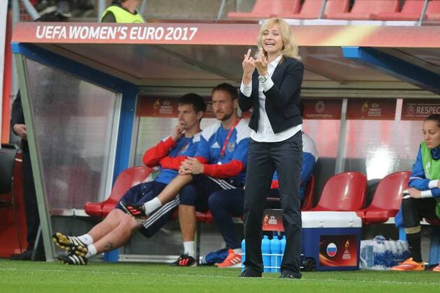 coach Elena Fomina of Russia women during the UEFA WEURO 2017 Group B group stage match between Russia and Germany at the Galgenwaard Stadium on July 25, 2017 in Utrecht, The Netherlands Women: Russia v Germany UEFA WEURO 2017 2017 2018 xVIxVIxImagesx xTomxBodexMultimediaxIVx 8310186
