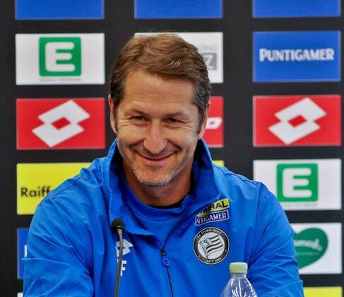SOCCER - UEFA EL quali, Sturm vs Fenerbahce, preview GRAZ,AUSTRIA,26.JUL.17 - SOCCER - UEFA Europa League qualification, SK Sturm Graz vs Fenerbahce Istanbul, preview, press conference PK Pressekonferenz Sturm. Image shows head coach Franco Foda (Sturm). GEPAxpictures xHansxOberlaender