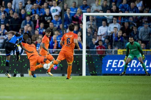 Club s Emmanuel Bonaventure Dennis scores a goal during a soccer game between Belgian team Club Brugge KSV and Turkish club Istanbul Basaksehir F.K., the first leg of the third qualifying round for the UEFA Champions League competition, Wednesday 26 July 2017 in Brugge. JASPERxJACOBS  x05139307x