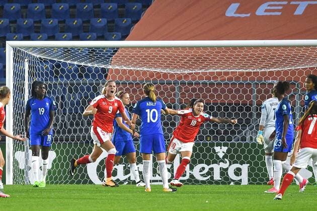 Switzerland v France UEFA Women s Euros 2017 scores their ninth goal to make it (2nd left) celebrates scoring their first goal to make it France 0 Switzerland 1 during the UEFA Women s Euros 2017 match at the Rat Verlegh Stadion, Breda Copyright: xKristianxKanex FIL-10443-0015 UK Newspapers OUT