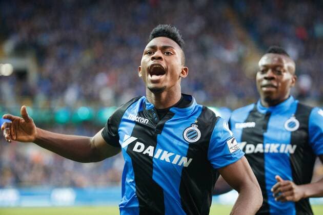 Club s Emmanuel Bonaventure Dennis celebrates after scoring during a soccer game between Belgian team Club Brugge KSV and Turkish club Istanbul Basaksehir F.K., the first leg of the third qualifying round for the UEFA Champions League competition, Wednesday 26 July 2017 in Brugge. KURTxDESPLENTER  x05139314x