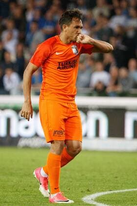 Basaksehir s Mossoro celebrates after scoring during a soccer game between Belgian team Club Brugge KSV and Turkish club Istanbul Basaksehir F.K., the first leg of the third qualifying round for the UEFA Champions League competition, Wednesday 26 July 2017 in Brugge. KURTxDESPLENTER  x05139460x