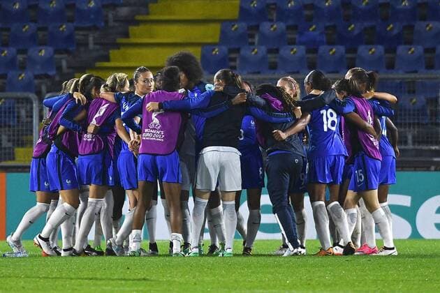 Switzerland v France UEFA Women s Euros 2017 France players celebrate following the UEFA Women s Euros 2017 match at the Rat Verlegh Stadion, Breda Copyright: xKristianxKanex FIL-10443-0050 UK Newspapers OUT