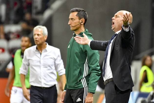 Marcel Keizer (Entraineur de l Ajax) FOOTBALL : OGC Nice vs Ajax - Tour preliminaire de ligue des champions - Nice - 26 07 2017 NorbertScanella Panoramic 
