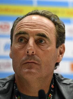 MARSEILLE, FRANCE - JUNE 26 : Yves Vanderhaeghe head coach of KV Oostende pictured during the press conference PK Pressekonferenz the day before Europa league third qualifying round , 1st leg match between Olympique de Marseille and KV Oostende on June 26, 2017 in Marseille, France, 26 07 2017 FOOTBALL : Conference De Presse Ostende - Marseille - 26 07 2017 PhotoNews Panoramic 