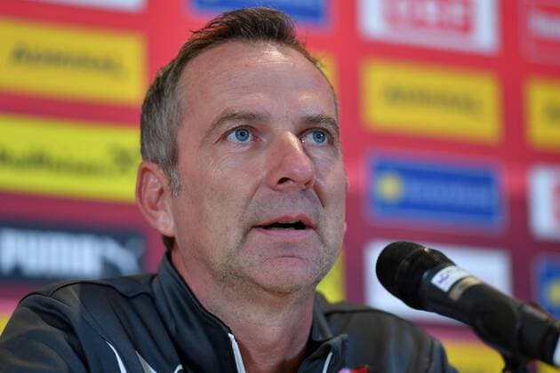 SOCCER - UEFA EURO EM Europameisterschaft Fussball 2017, ISL vs AUT WAGENINGEN,NETHERLANDS,27.JUL.17 - WOMEN SOCCER - UEFA Women s European Championship EM Europameisterschaft 2017, quarterfinal, preview, press conference PK Pressekonferenz team AUT. Image shows head coach Dominik Thalhammer (AUT). GEPAxpictures xFlorianxErtl
