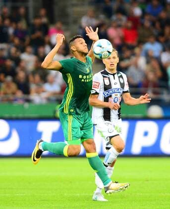 Josef de Souza of Fenerbahce and of Sturm Graz during the UEFA Europa League match between Sturm Graz and Fenerbahce at Merkur Arena (UPC) in Graz , Austria, on 27 July 2017. 