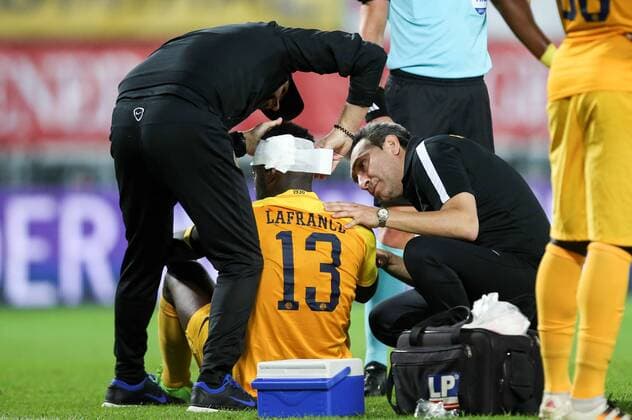 Bilder des Tages - SPORT SOCCER - UEFA EL quali, A.Wien vs Limassol VIENNA,AUSTRIA,27.JUL.17 - SOCCER - UEFA Europa League qualification, FK Austria Wien vs AEL Limassol. Image shows Kevin Lafrance (Limassol). GEPAxpictures xPatrickxLeuk