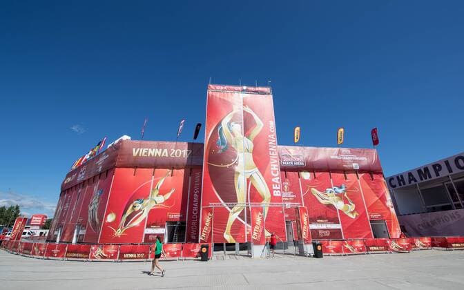 Beach volleyball Beachvolleyball - FIVB World Championships 2017 VIENNA,AUSTRIA,28.JUL.17 - BEACH VOLLEYBALL - FIVB World Championships. Image shows a general view of center court. GEPAxpictures xMaticxKlansek