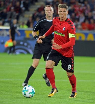 SC Freiburg vs NK Dom?ale Domzale Freiburg, Schwarzwald Stadion, 27.7.2017 Fußball, UEFA; Europa-League-Qualifikation; Saison 2017-2018 Mike FRANTZ, SC Freiburg Foto- und alle