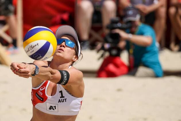 Beach volleyball Beachvolleyball - FIVB World Championships 2017 VIENNA,AUSTRIA,28.JUL.17 - BEACH VOLLEYBALL - FIVB World Championships. Image shows Lena Plesiutschnig (AUT). GEPAxpictures xMaticxKlansek