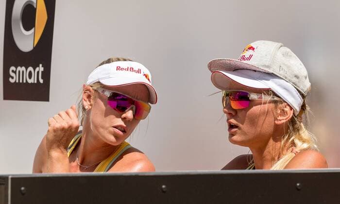 FIVB Beach volleyball Beachvolleyball World Championships Vienna 2017 am 28.07.2017 Karla BORGER (GER), Margareta KOZUCH (GER); FIVB Beach Volleyball World Championships Vienna 2017 am 28.07.2017, Donauinsel Wien (Oesterreich). xPWx