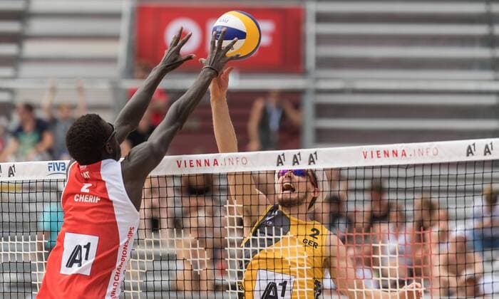 FIVB Beach volleyball Beachvolleyball World Championships Vienna 2017 am 28.07.2017 Lars FLUEGGEN (GER); FIVB Beach Volleyball World Championships Vienna 2017 am 28.07.2017, Donauinsel Wien (Oesterreich). xPWx
