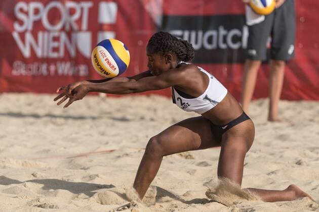 FIVB Beach volleyball Beachvolleyball World Championships Vienna 2017 am 28.07.2017 Liocadia MANHICA (MOZ); FIVB Beach Volleyball World Championships Vienna 2017 am 28.07.2017, Donauinsel Wien (Oesterreich). xPWx