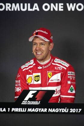 FORMULA 1 - Hungarian GP BUDAPEST,HUNGARY,29.JUL.17 - MOTORSPORTS, FORMULA 1 - Grand Prix of Hungary, Hungaroring, qualifying, press conference PK Pressekonferenz Image shows Sebastian Vettel (GER Ferrari). GEPAxpictures xFritzxMueller